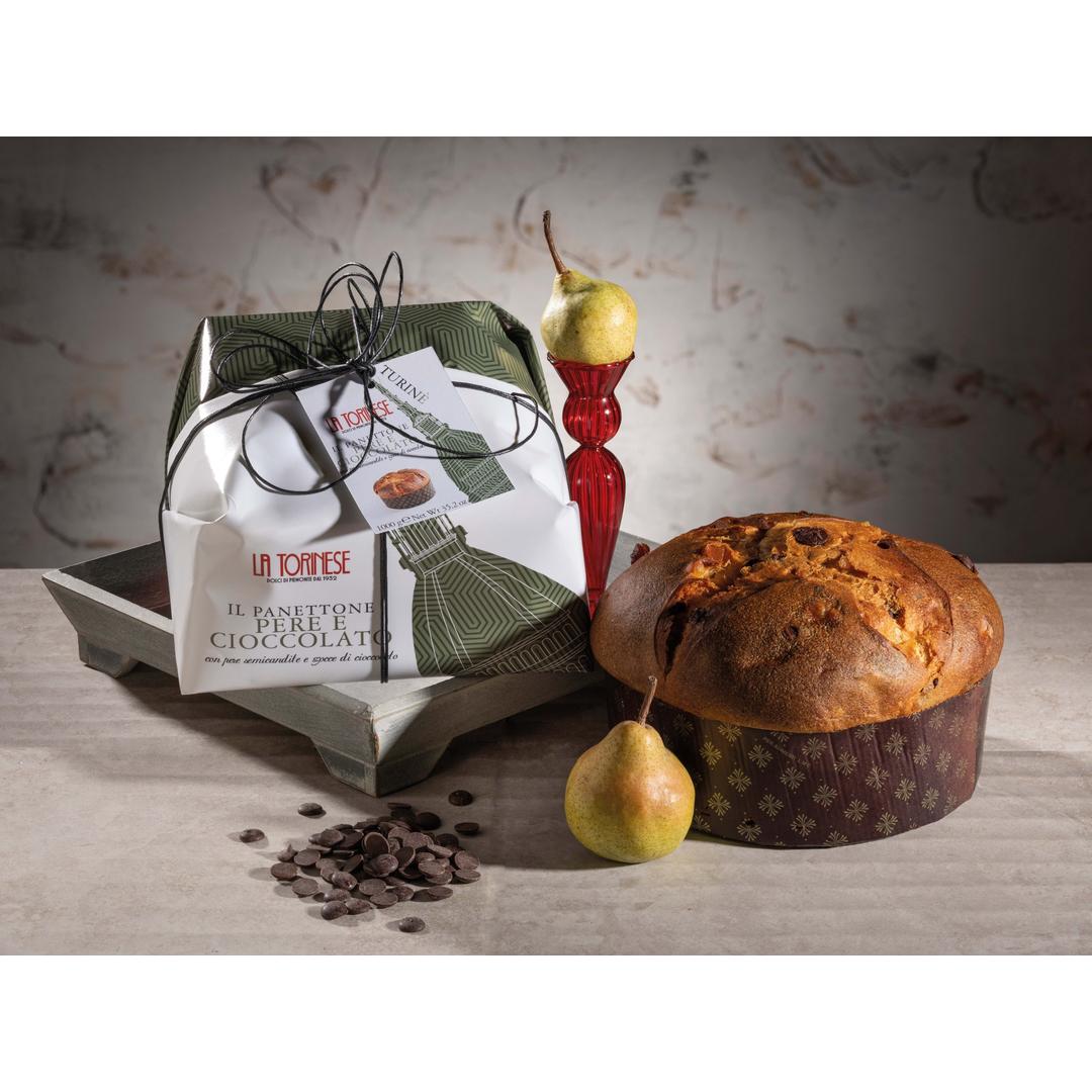 La Torinese | Panettone with Pear & Chocolate Hand-Wrapped 1KG