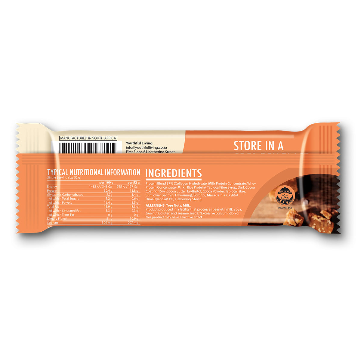 YL Keto Collagen Bar Salted Caramel 12X52G