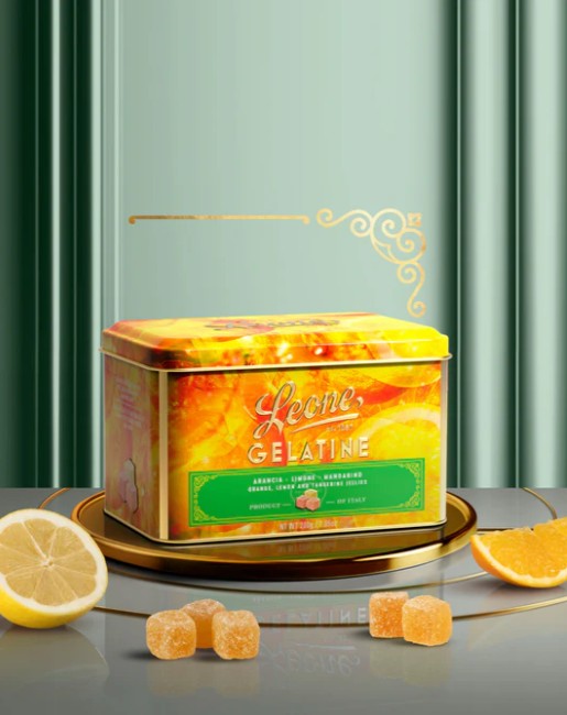 Pastiglie Leone | Lemon, Orange & Tangerine Fruit Jellies Gift Tin 200G