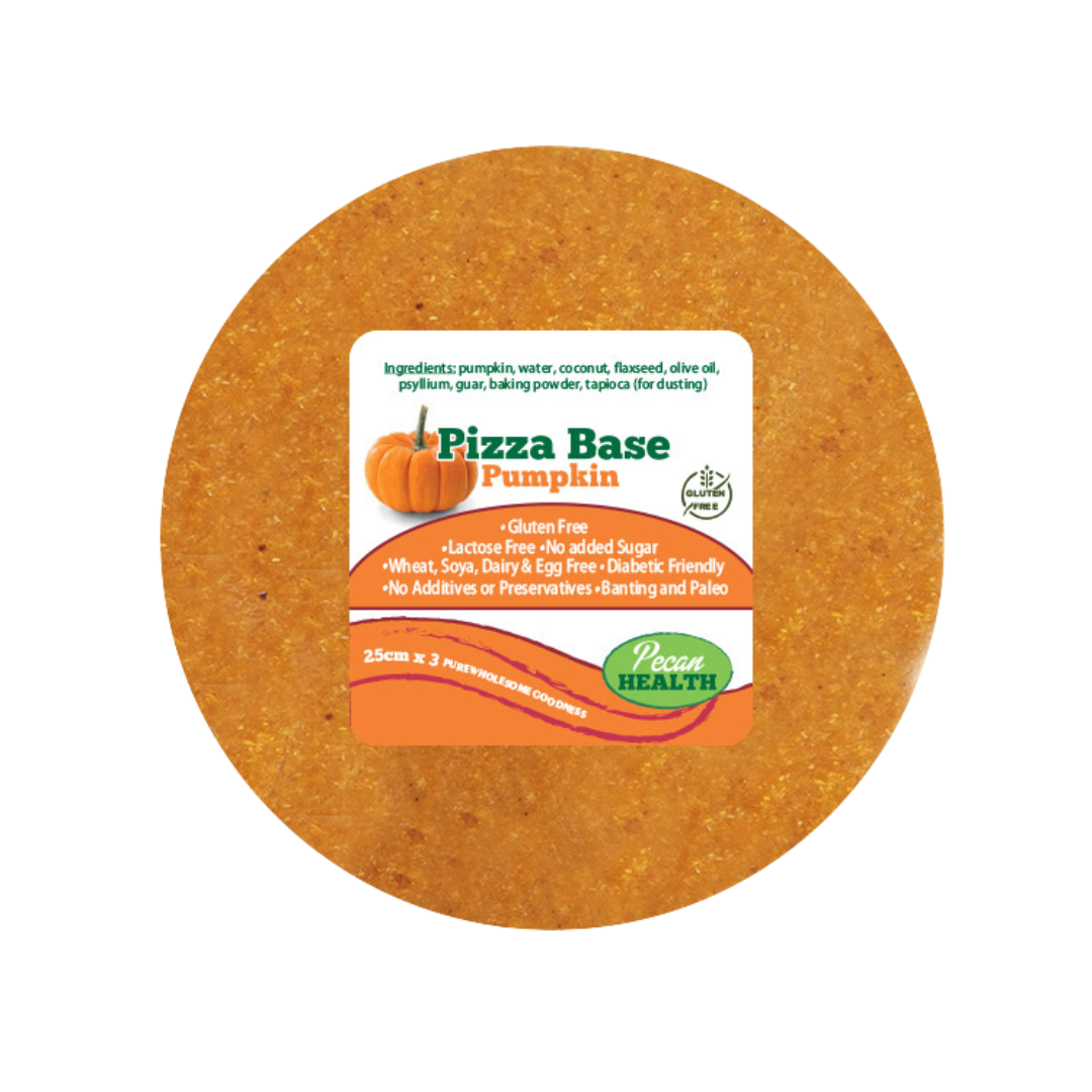 Pecan Health | Pumpkin (Gluten-Free) Pizza Bases 3X25cm
