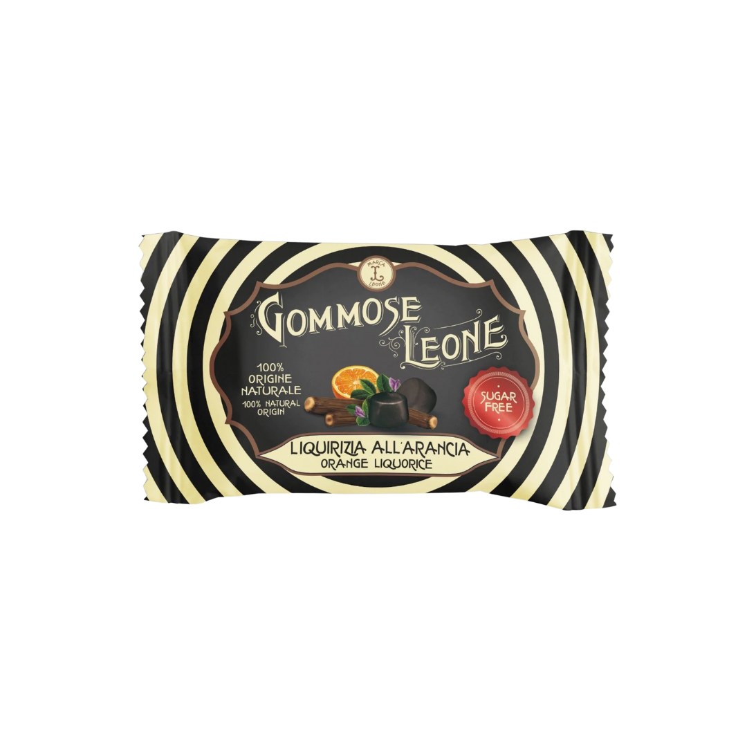 Leone | Orange Liquorice Sugar-Free Gummy Sweets 35G