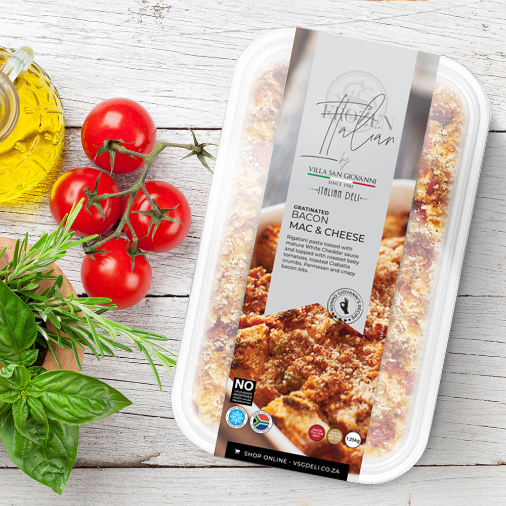 Villa San Govanni | Gratinated Bacon Mac & Cheese 400G | Available in GP only