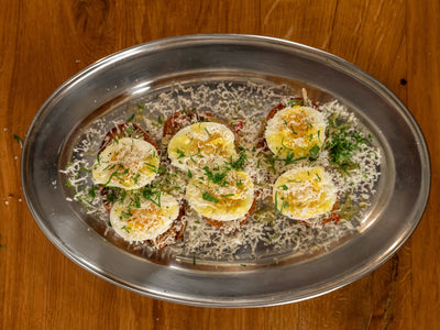 Sicilian Pepper & Olive Bruschetta with Egg