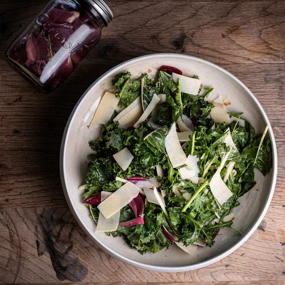 Green Salad & Red Wine Braised Onion