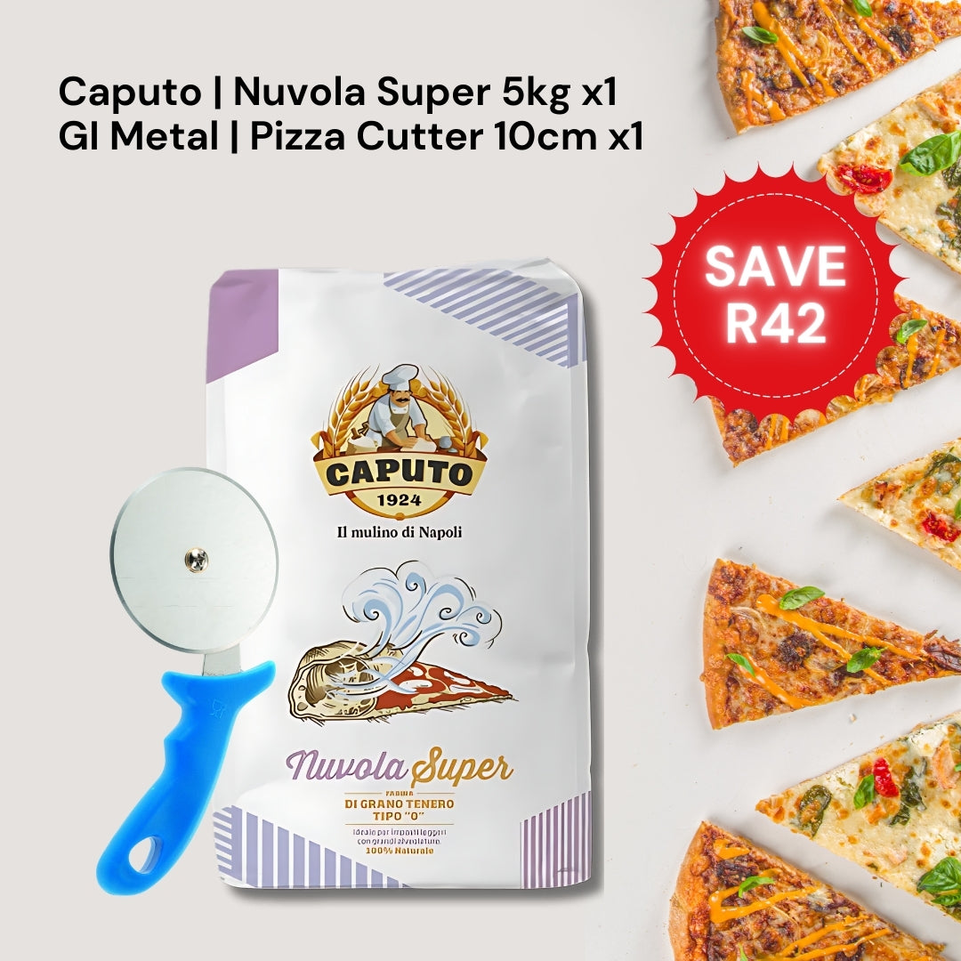 GI Metal Pizza Cutter 10CM & Caputo Nuvola Super 5KG