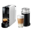 Nespresso Essenza Mini Coffee Machine & Aeroccino, Silver