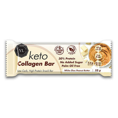 YL Keto Collagen Bar White Chocolate Peanut Butter 12X52G