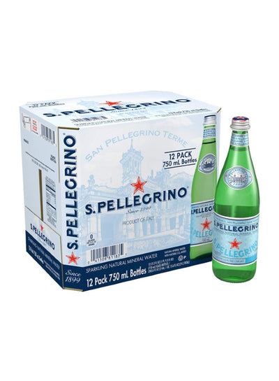 S.Pellegrino | Sparkling Mineral Water GLASS 12X750ML