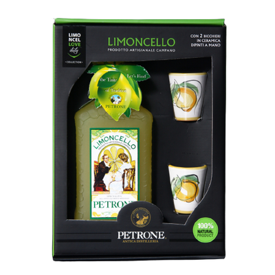 Petrone | Giftpack Limoncello & 2 Ceramic Glass